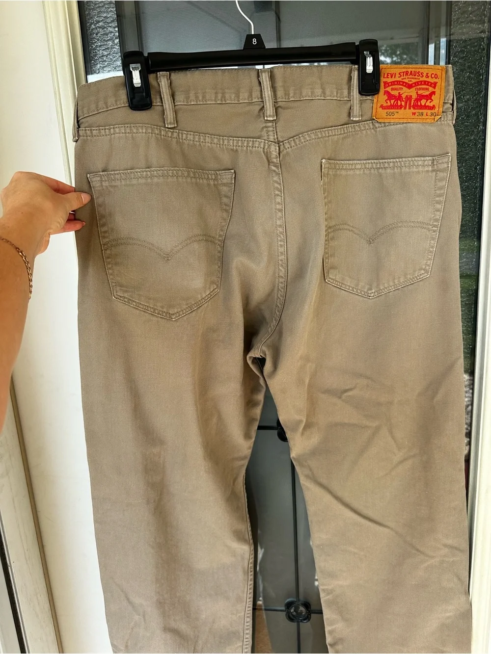 Levi's 505 Men's Jeans in Khaki - Classic Fit